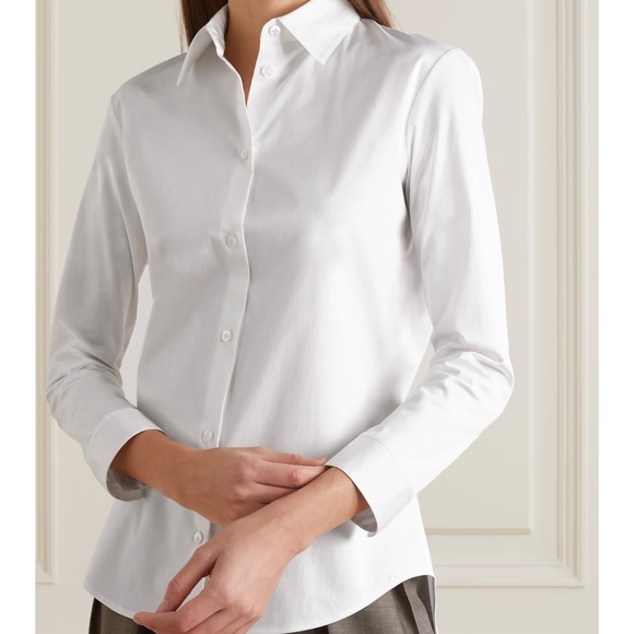 The Row White Button Down Shirt